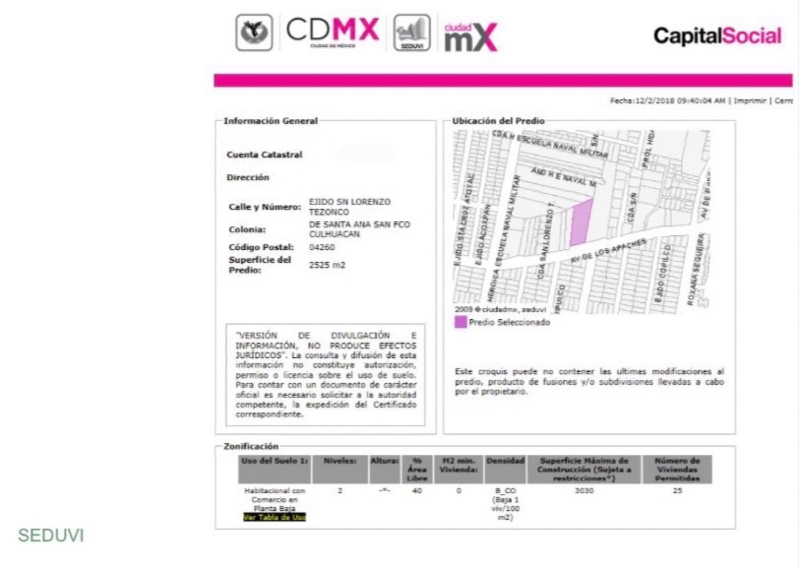 Terreno en Coyoacán en Venta, fotografía 3